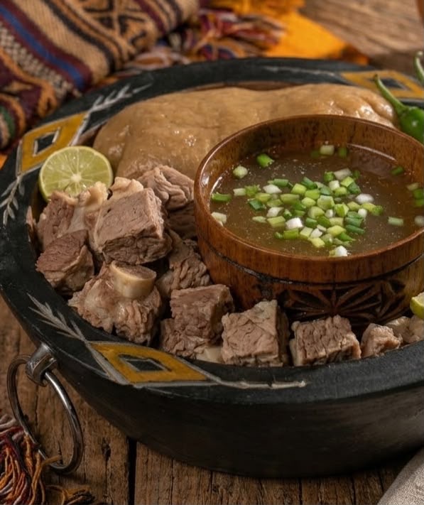 لحم ومرق في القدر